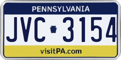 PA license plate JVC3154