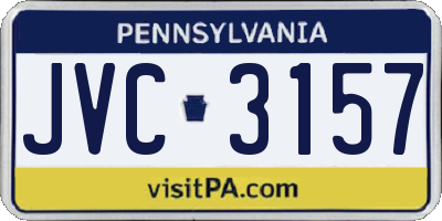 PA license plate JVC3157