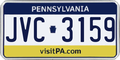 PA license plate JVC3159