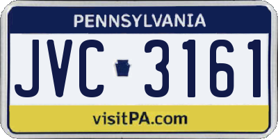 PA license plate JVC3161