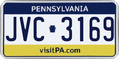 PA license plate JVC3169