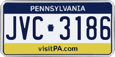 PA license plate JVC3186