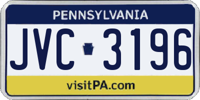 PA license plate JVC3196