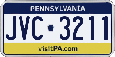 PA license plate JVC3211