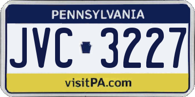 PA license plate JVC3227