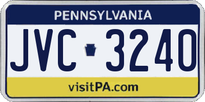 PA license plate JVC3240