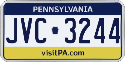PA license plate JVC3244