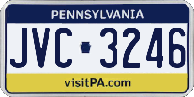 PA license plate JVC3246