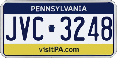 PA license plate JVC3248