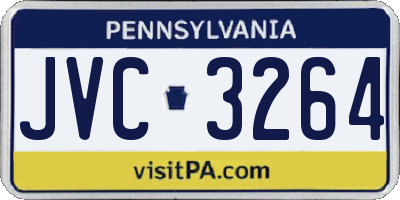 PA license plate JVC3264