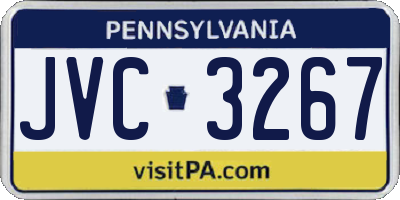 PA license plate JVC3267