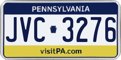 PA license plate JVC3276