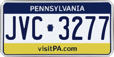 PA license plate JVC3277