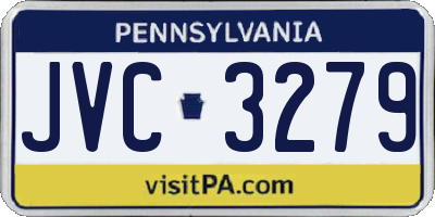 PA license plate JVC3279