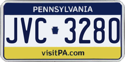 PA license plate JVC3280
