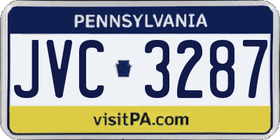 PA license plate JVC3287
