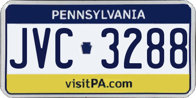 PA license plate JVC3288
