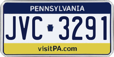 PA license plate JVC3291