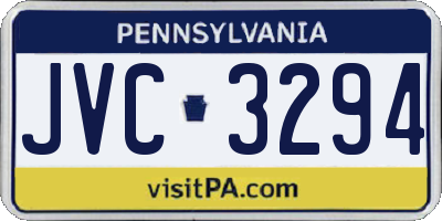 PA license plate JVC3294