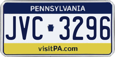 PA license plate JVC3296