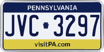 PA license plate JVC3297