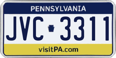 PA license plate JVC3311