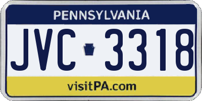 PA license plate JVC3318