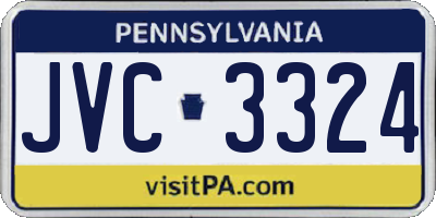 PA license plate JVC3324