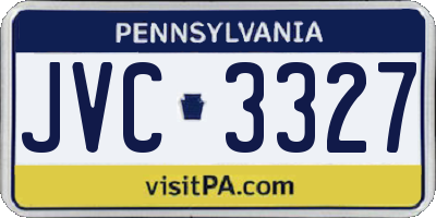 PA license plate JVC3327