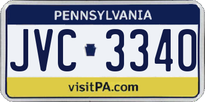 PA license plate JVC3340