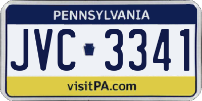 PA license plate JVC3341