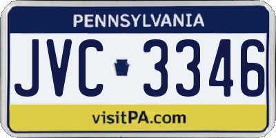 PA license plate JVC3346