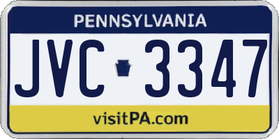 PA license plate JVC3347