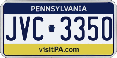 PA license plate JVC3350