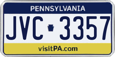PA license plate JVC3357