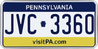 PA license plate JVC3360