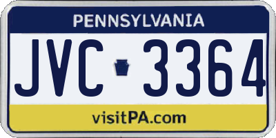 PA license plate JVC3364