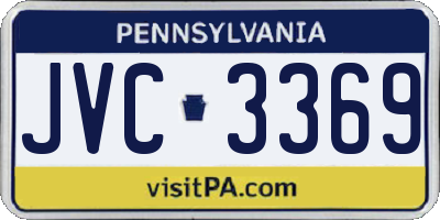 PA license plate JVC3369
