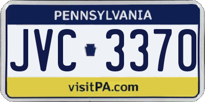 PA license plate JVC3370