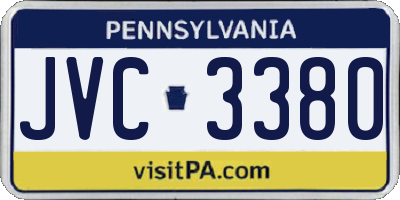 PA license plate JVC3380