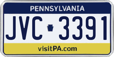 PA license plate JVC3391