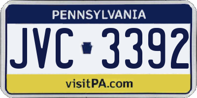 PA license plate JVC3392