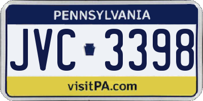 PA license plate JVC3398