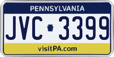 PA license plate JVC3399