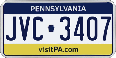 PA license plate JVC3407
