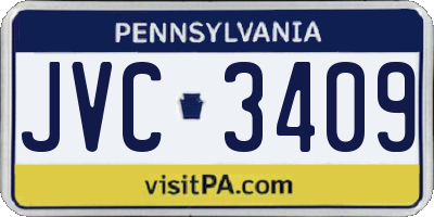 PA license plate JVC3409