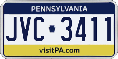 PA license plate JVC3411
