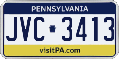 PA license plate JVC3413