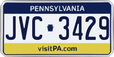 PA license plate JVC3429