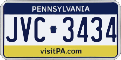 PA license plate JVC3434